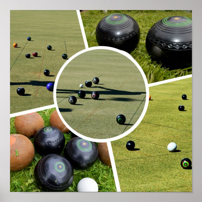 Colagem de Fotos em Lawn Bowls, Poster (Frente)