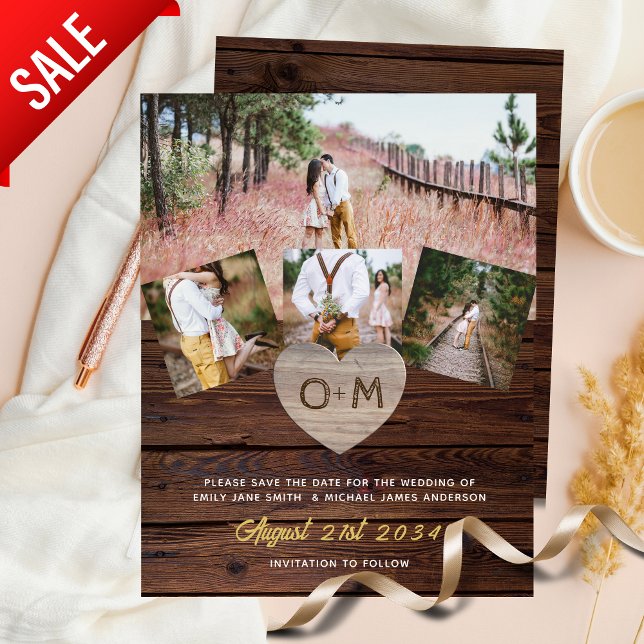 Colagem de Fotos em Madeira Rústica de Celeiro com (Criador carregado)