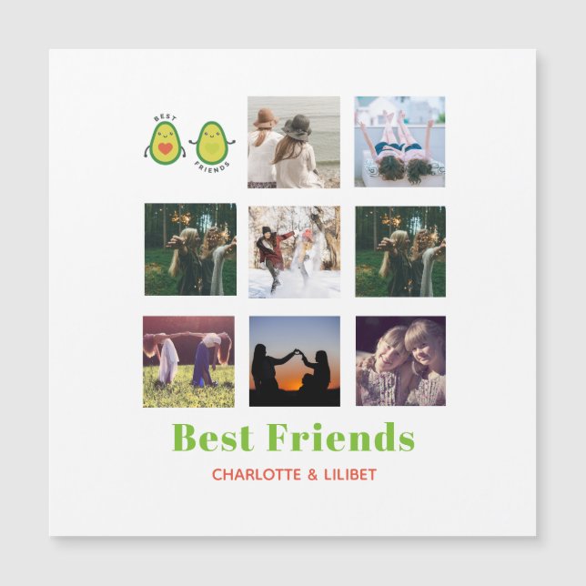 Colagem de Fotos Engraçada de Melhores Amigas Pres (Frente)