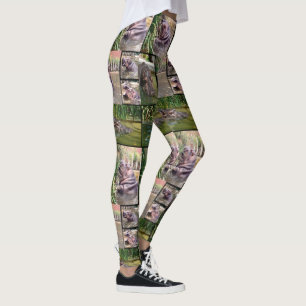 Colagem de Fotos Hippo, Cheio de Legging de Impres