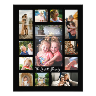 Colagem de fotos minimalista simples e único de 12