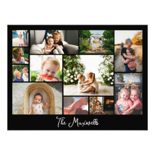 Colagem de fotos minimalista simples única de 12 m