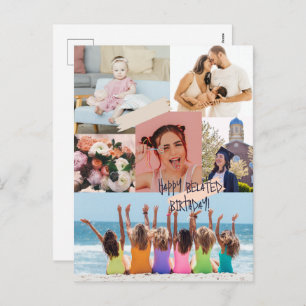 Colagem de fotos moderna Cartão de aniversário fel