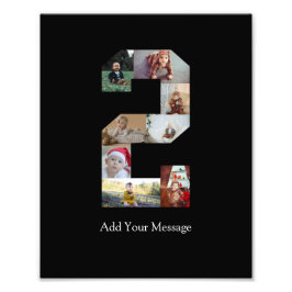 Colagem de Fotos Número 2 Preto e Branco