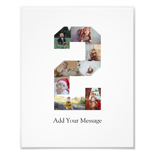 Colagem de Fotos Número 2 Preto e Branco (Frente)