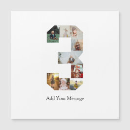 Colagem de Fotos Número 3 Preto e Branco