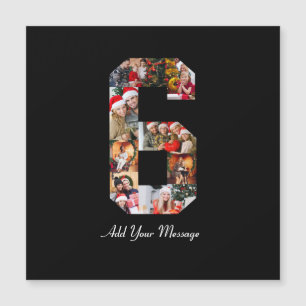 Colagem de Fotos Número 6 Preto e Branco