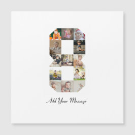 Colagem de Fotos Número 8 Preto e Branco