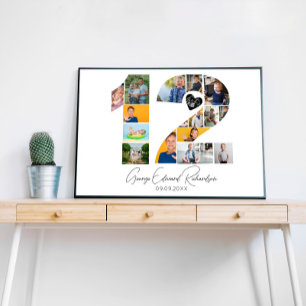 Colagem de Fotos para Poster de Aniversário de 12 