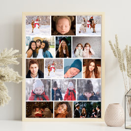 Colagem de Fotos para Poster de Arte para Parede d