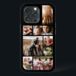 Colagem de Fotos Personalizada 8<br><div class="desc">Colagem de fotos personalizada iphone 13 pro case com um fundo preto na moda e um modelo de colagem de 8 fotos para você personalizar com suas próprias fotos.</div>