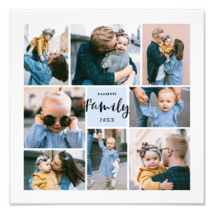 Colagem de Fotos Personalizada da Família Moderna