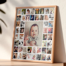 Colagem de Fotos Personalizada de Memórias da Famí