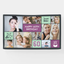 Colagem de Fotos Personalizada para 60º Aniversári