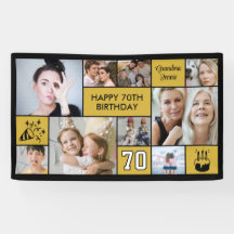 Colagem de Fotos Personalizada para 70º Aniversári
