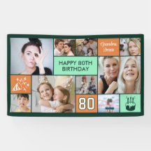 Colagem de Fotos Personalizada para 80º Aniversári