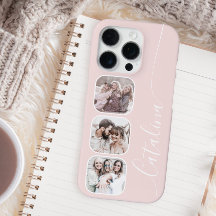 Colagem de Fotos Personalizada Rosa Bege