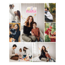 Colagem de Fotos Personalizadas da Mamãe em Tela E