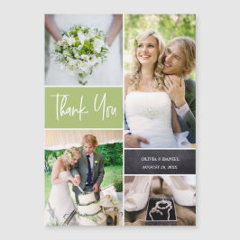 Colagem de Fotos Personalizadas de Casamento Verde