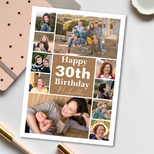 Colagem de Fotos Qualquer Cartão De Aniversário Pe