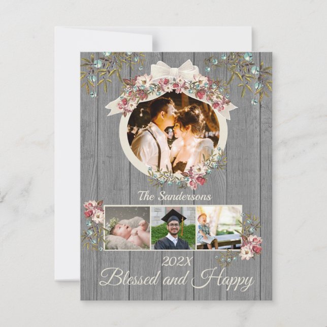 Colagem de Fotos Rustic Romantic Holiday 4 (Frente)