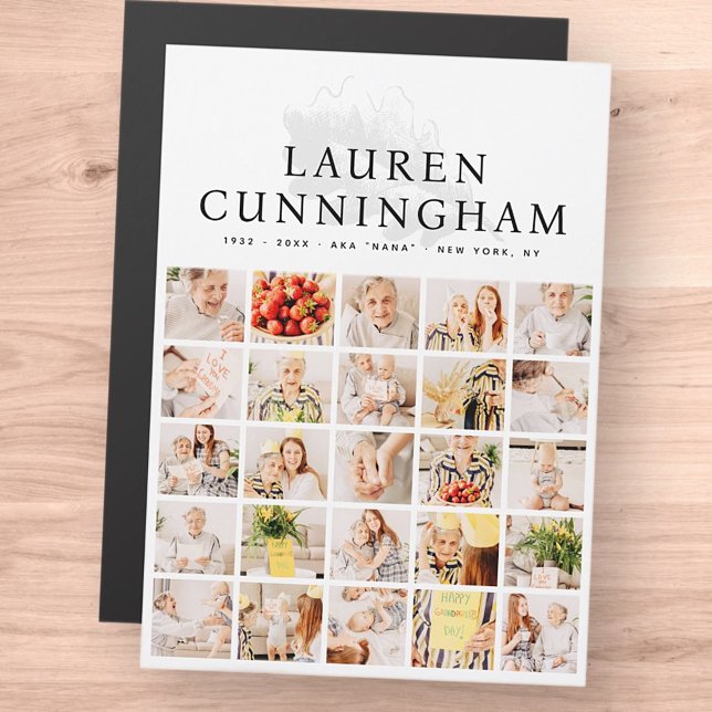 Colagem de Fotos Simples Memorial Modern 25 (Criador carregado)