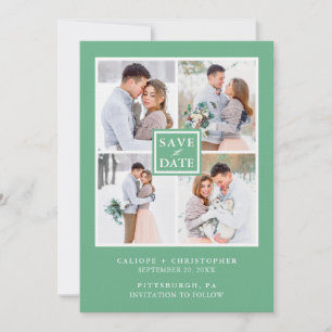 Colagem de Fotos Verde e Branca Moderna Salve a Da