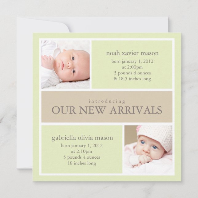 Colagem de Gêmeos Quadrados | Anúncio de Nasciment (Frente)