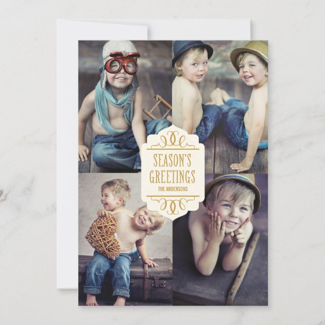 COLAGEM DE GREETINGS DA SEASON | CARTÃO COM FOTOS  (Frente)