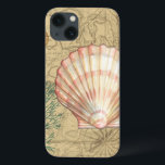Colagem de Mapa Costeiro<br><div class="desc">Não há nada parecido com este mapa da vida marinha. Essa coleção translúcida desses conchas excelente em qualquer produto. Dá uma sensação de safra à imagem e captura a vida marinha submarina. Inclui uma cinta rosada e branca e um invólucro colorido de sépia.</div>