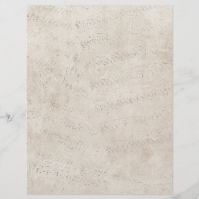 Colagem de Música Vintage em Desvio Duplo Lado (Frente)