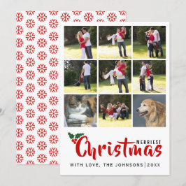 Colagem de Natal mais feliz com 9 cartões fotográf