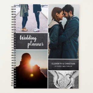 Colagem de noivados do planejador de casamento