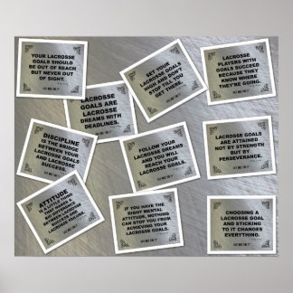 Colagem de Poster de Lacrosse com 10 aspas