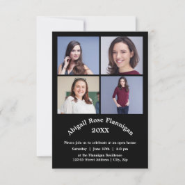 Colagem de Quatro Fotos - Anúncio de Graduação 3x5