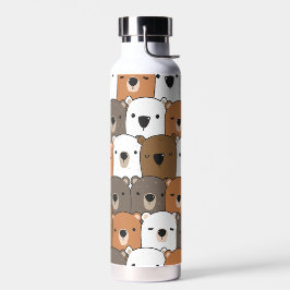 Colagem de rostos bonitos de urso