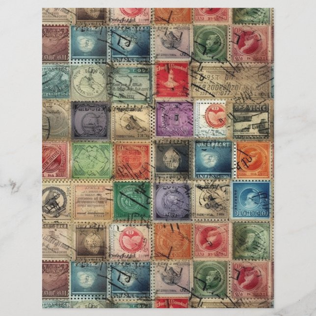 Colagem de selo postal de fantasia 7 (Verso)