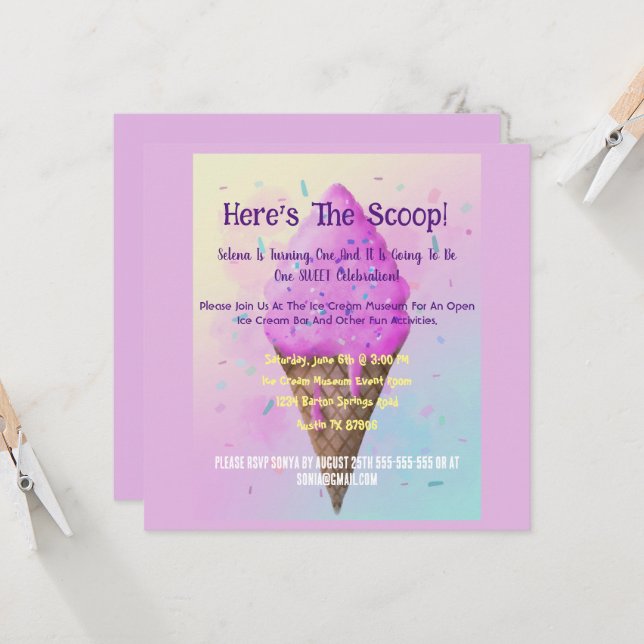 Colagem de Sorvete de Pastel (Frente/Verso In Situ)