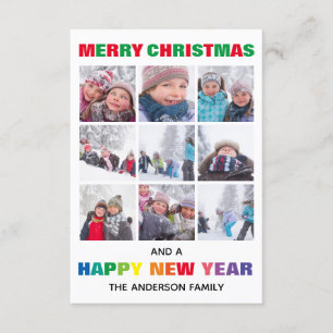 Colagem do Arco-íris Feliz Natal - Cartão de Natal