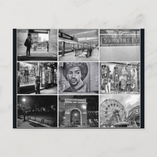 Colagem do Cartão de Posto de Nova Iorque