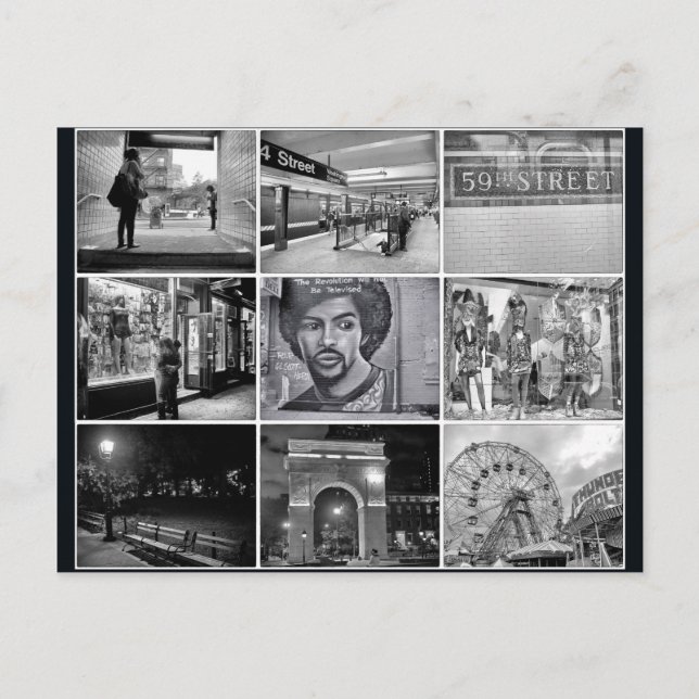 Colagem do Cartão de Posto de Nova Iorque (Frente)