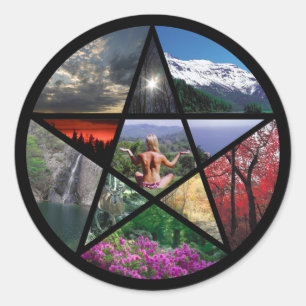 colagem do Pentacle da etiqueta