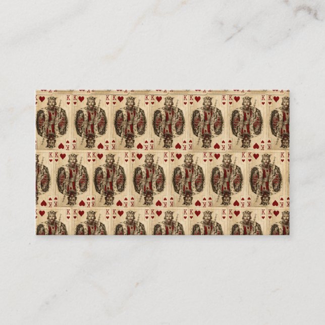 Colagem dos cartões de jogo do rei Coração do (Frente)