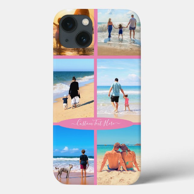Colagem e texto personalizados de fotos - Design d (Verso)