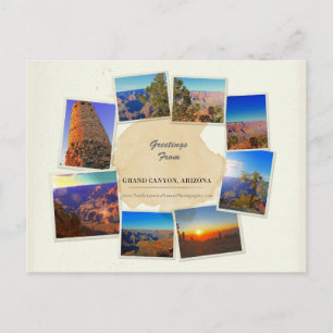 Colagem Elegante do Grand Canyon no Cartão Postal