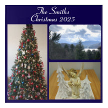 Colagem Familiar, Arte de Parede Acrílica de Natal