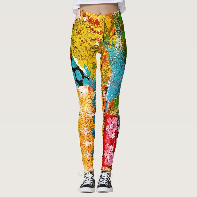 Colagem Floral Leggings 1974 (Frente)