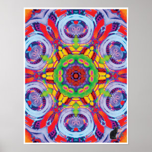 Colagem Folítica Kaleidoscópio Poster