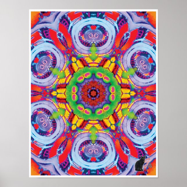 Colagem Folítica Kaleidoscópio Poster (Frente)