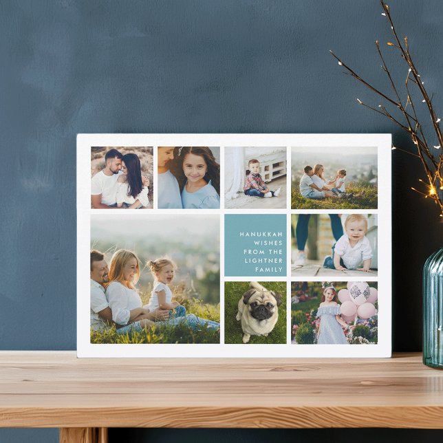 Colagem Moderna | Cartão com fotos de Hanukkah (Criador carregado)